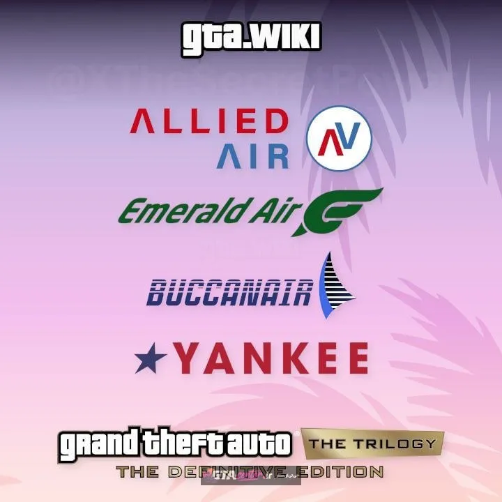  لوگوی یکی از شرکت‌های هواپیمایی GTAVI پیش‌تر در GTA Trilogy دیده شده بود